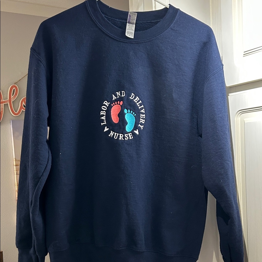 Navy Labor and Delivery Nurse Sweatshirt
